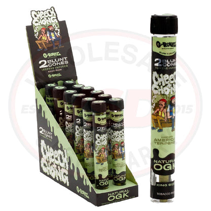G-ROLLZ Blunt Cones (Cheech & Chong) - 12 Tubes Per Box - 2 Cones Per Tube - Natural OGK