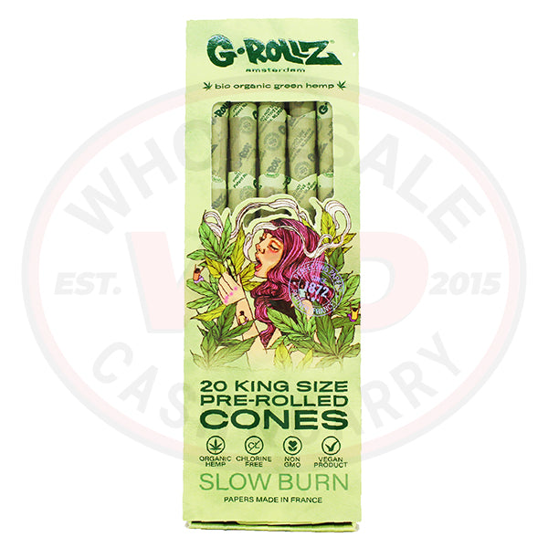 G-ROLLZ Pre Rolled Cones 20 Pack - Bio Organic Green Hemp