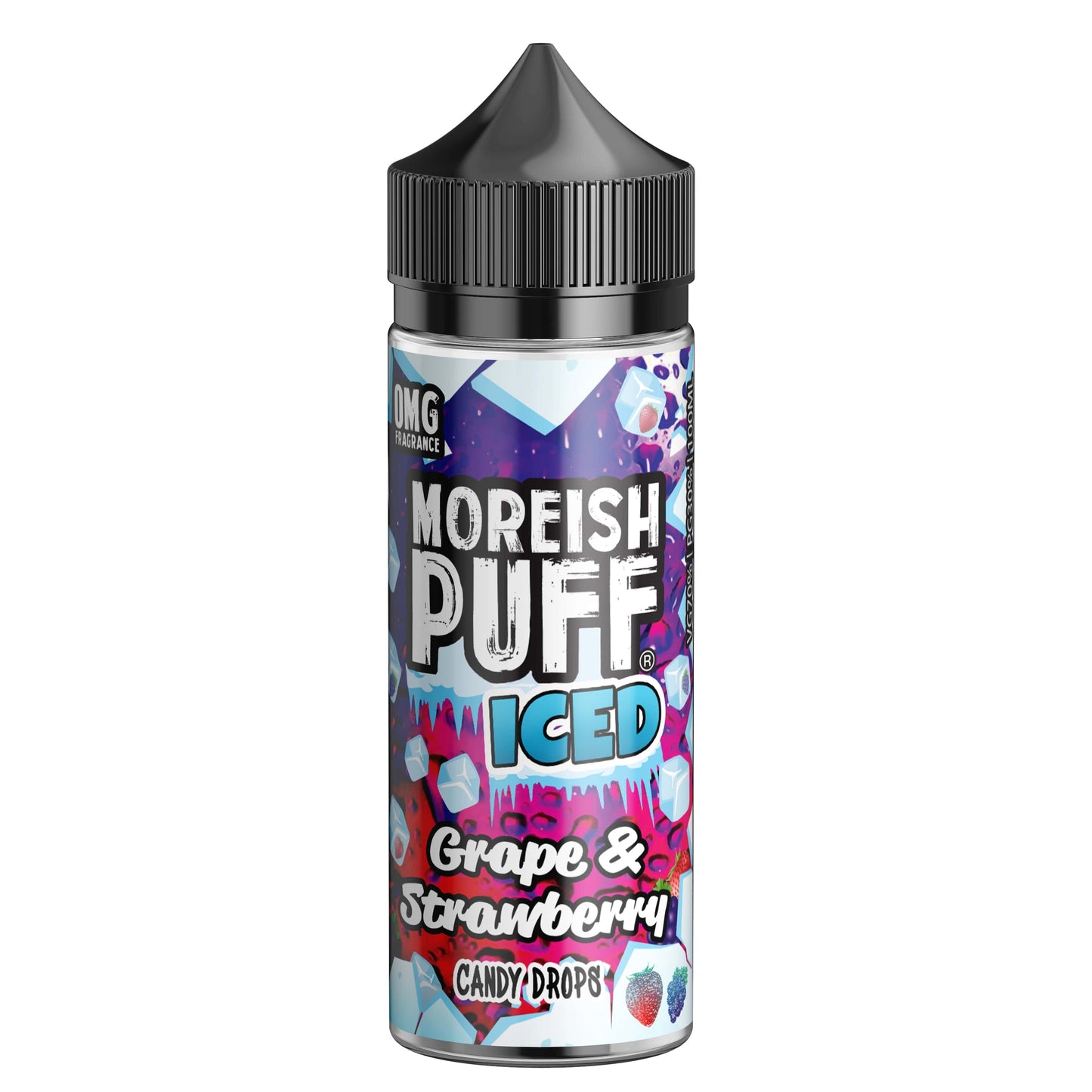 Moreish Puff Iced: Grape & Strawberry Candy Drops 0mg 100ml Shortfill E-Liquid
