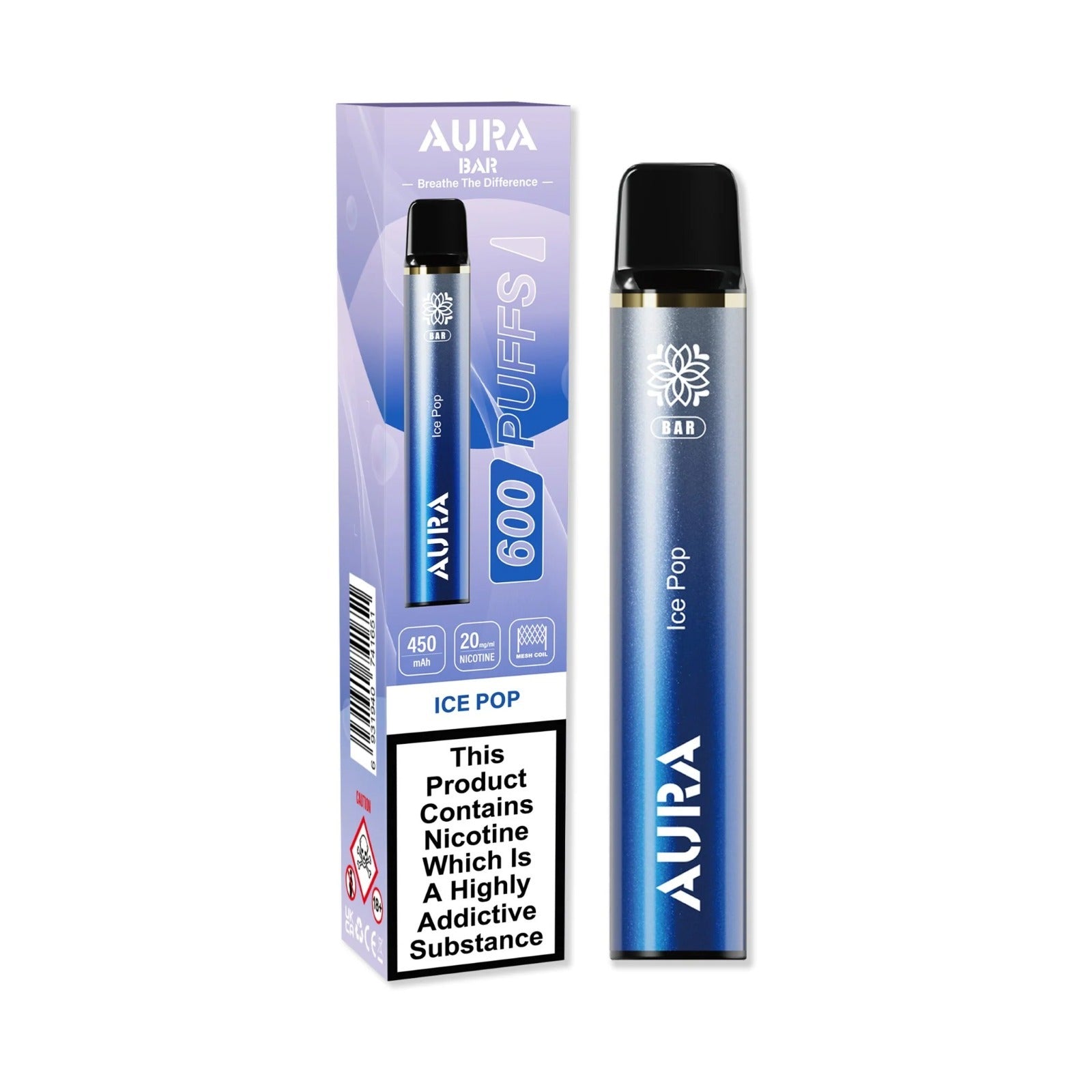 Aura Bar 600 Disposable Vape Device 20mg