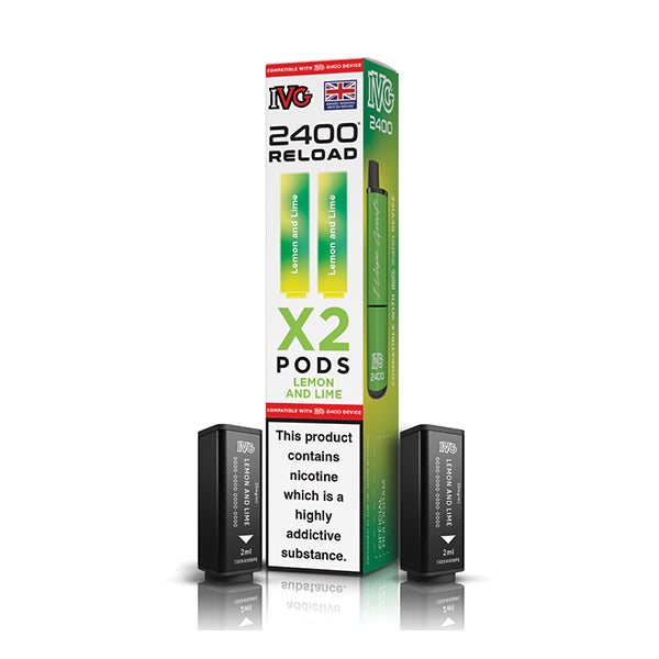 IVG 2400 Reload 2in1 Prefilled Pods - Lemon And Lime