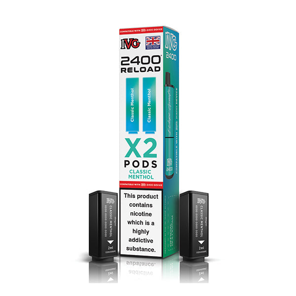 IVG 2400 Reload 2in1 Prefilled Pods - Classic Menthol