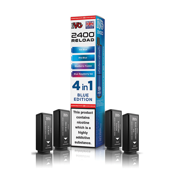 IVG 2400 Reload 4in1 Prefilled Pods BLue Edition