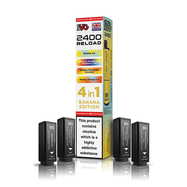 IVG 2400 Reload 4in1 Prefilled Pods Banana Edition