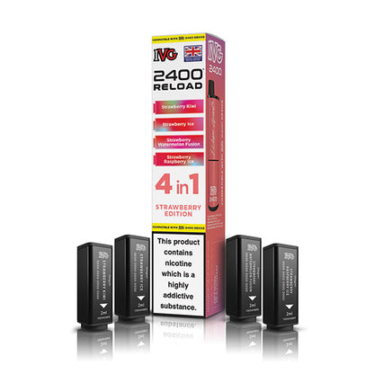 IVG 2400 Reload 4in1 Prefilled Pods Strawberry Edition