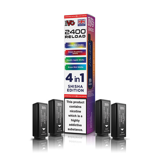 IVG 2400 Reload 4in1 Prefilled Pods Shisha Edition