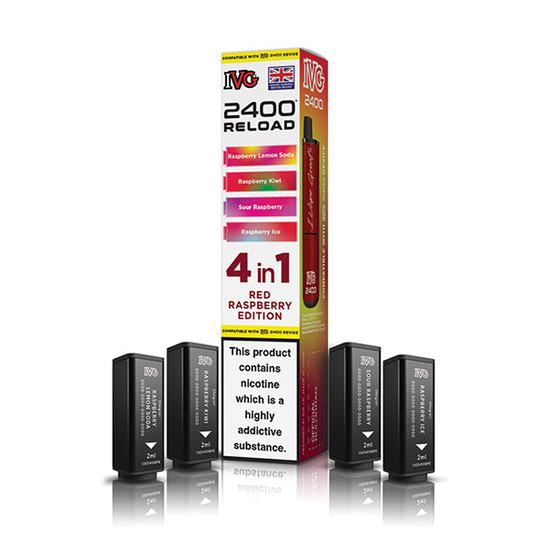 IVG 2400 Reload 4in1 Prefilled Pods Red Raspberry Edition