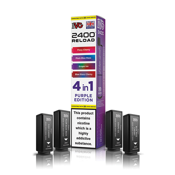 IVG 2400 Reload 4in1 Prefilled Pods Purple Edition