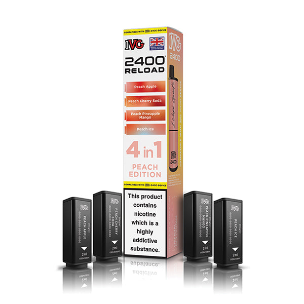 IVG 2400 Reload 4in1 Prefilled Pods Peach Edition