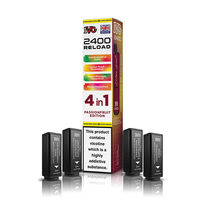 IVG 2400 Reload 4in1 Prefilled Pods Passionfruit Edition