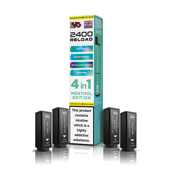 IVG 2400 Reload 4in1 Prefilled Pods Menthol Edition