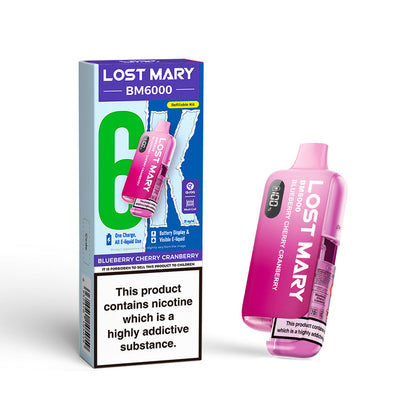 Lost Mary BM6000 Prefilled Pod Kit Blueberry cherry cranberry