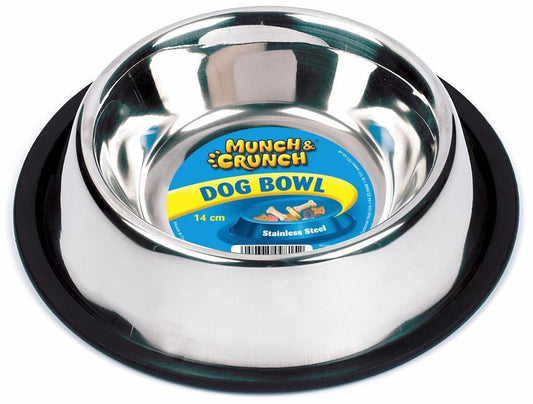 Anti-Skid Steel Dog Bowl 340ml