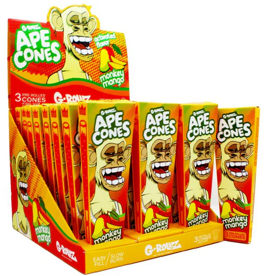 G-Rollz Ape Cones Monkey Mango 3 Cones 24 Pack