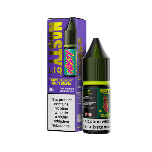 Kiwi Passion Fruit Guava Nic Salt by Nasty Juice - Nic Salts UK