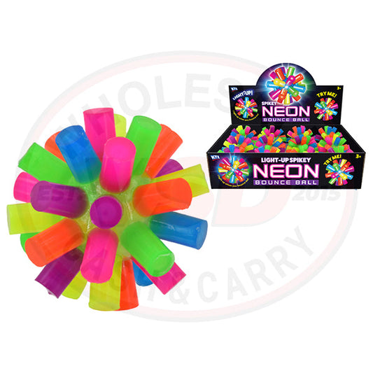 75MM Light Up Spikey Digit Ball [12 Pack]