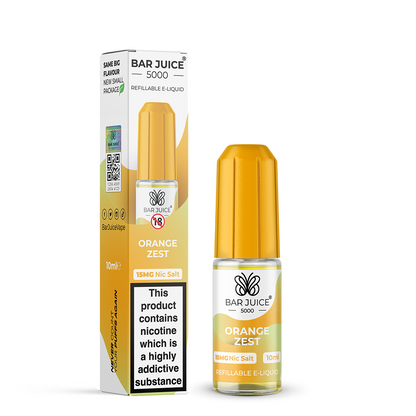 Orange Zest Nic Salt by Bar Juice 5000 - 15mg