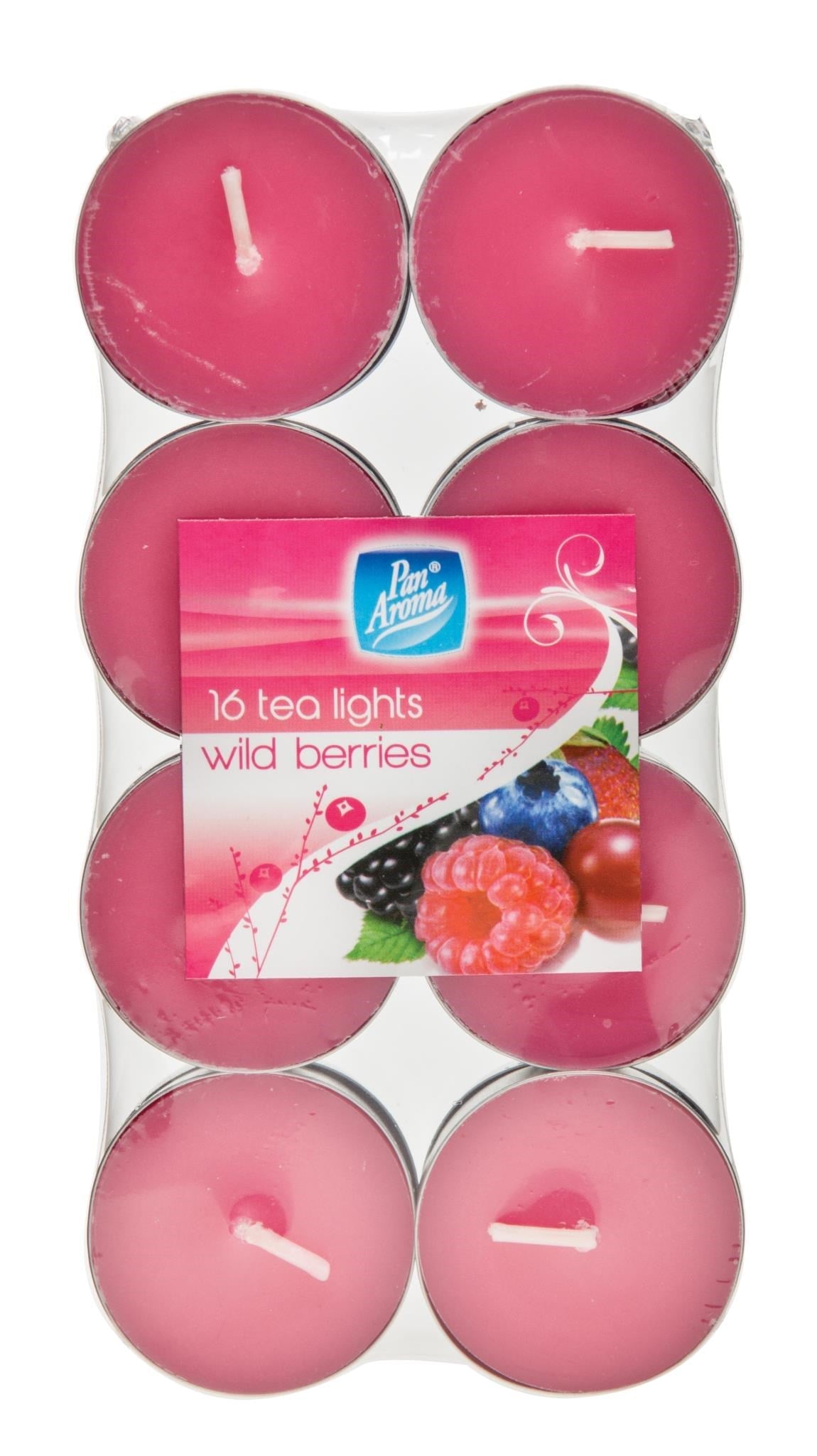 Pan Aroma Colour Tealights 16pk Wild Berries