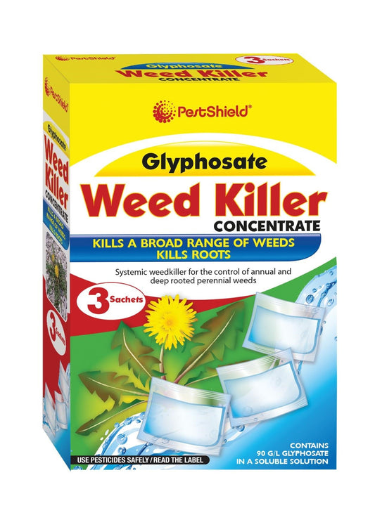 PestShield Glyphosate Weedkiller Con 3pk