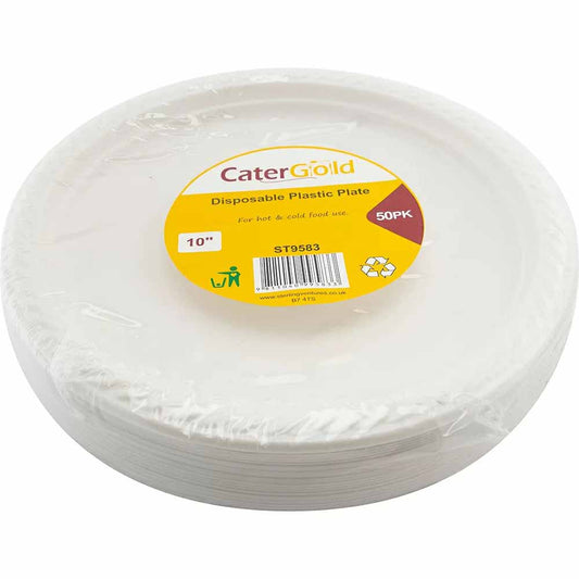 Reusable Plastic Plate 10" 50 PK