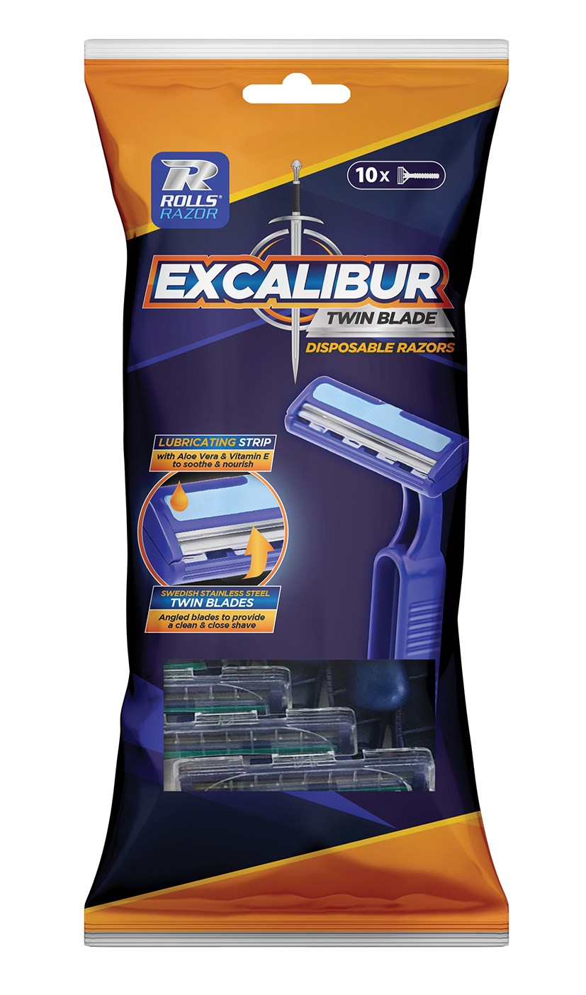 Rolls Razor Excalibur Twin Blade Disposable Razors 10pk