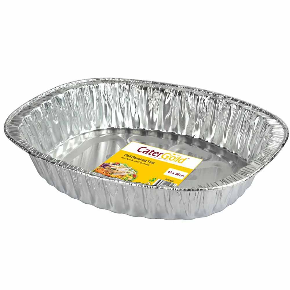 Foil Roasting Tray Oval, L (46x36cm)