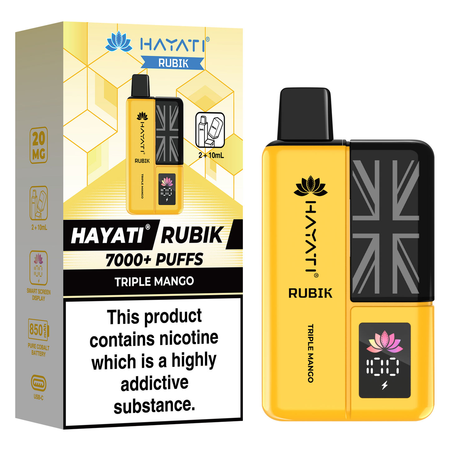 Hayati Rubik 7000+ Puff Prefilled Vape Kit