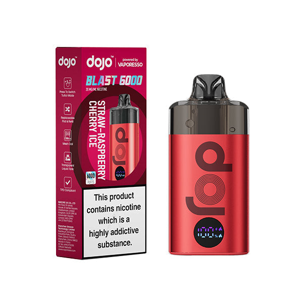 Vaporesso Dojo Blast 6000 Vape Kit Strawberry-Raspberry Cherry Ice