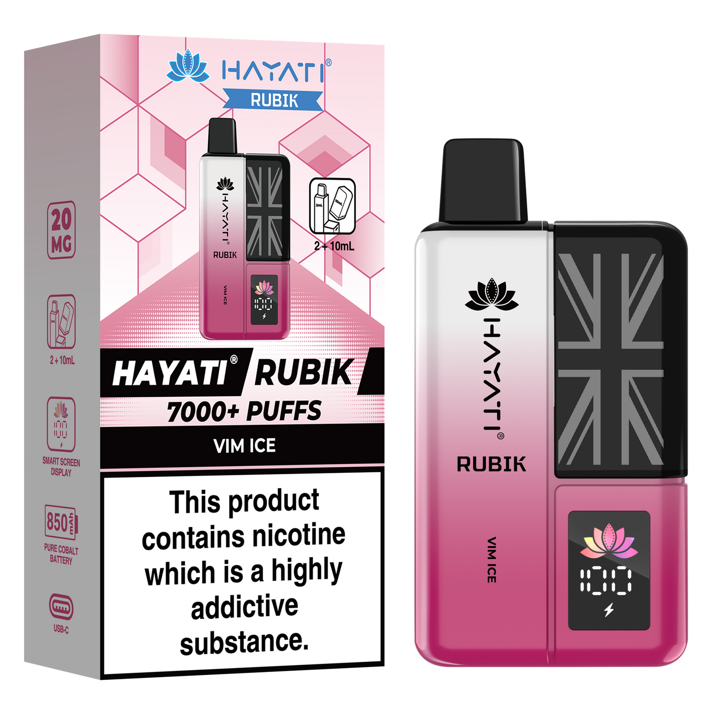 Hayati Rubik 7000+ Puff Prefilled Vape Kit