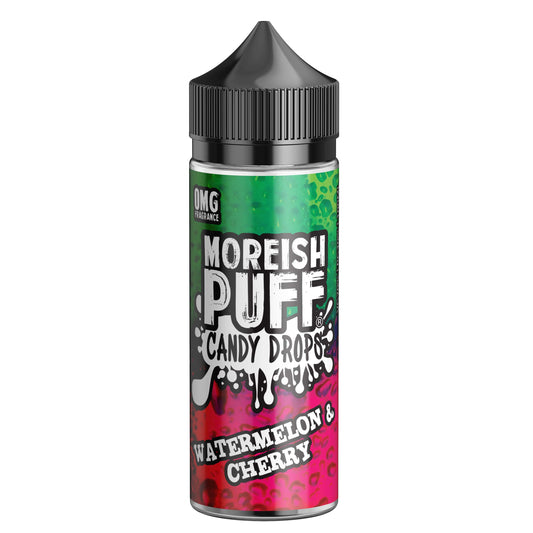 Moreish Puff Candy Drops Watermelon & Cherry 0mg 100ml Shortfill E-Liquid