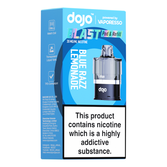 Vaporesso Dojo Blast 6000 Prefilled Pods Blue Razz Lemonade