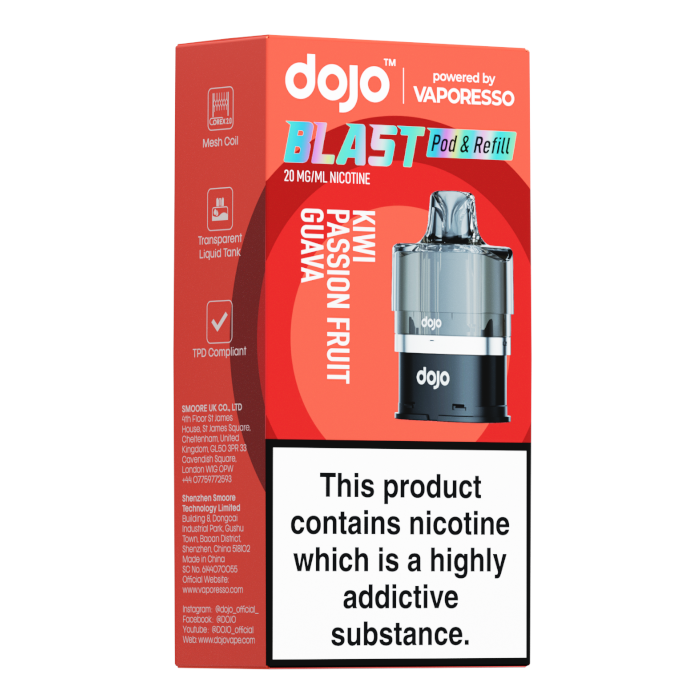 Vaporesso Dojo Blast 6000 Prefilled Pods Kiwi Passion Fruit Guava