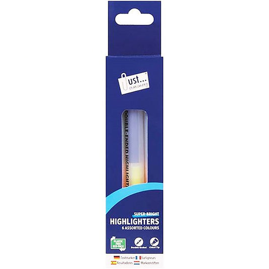 Super-Bright Highlighters 6 Assorted Colours