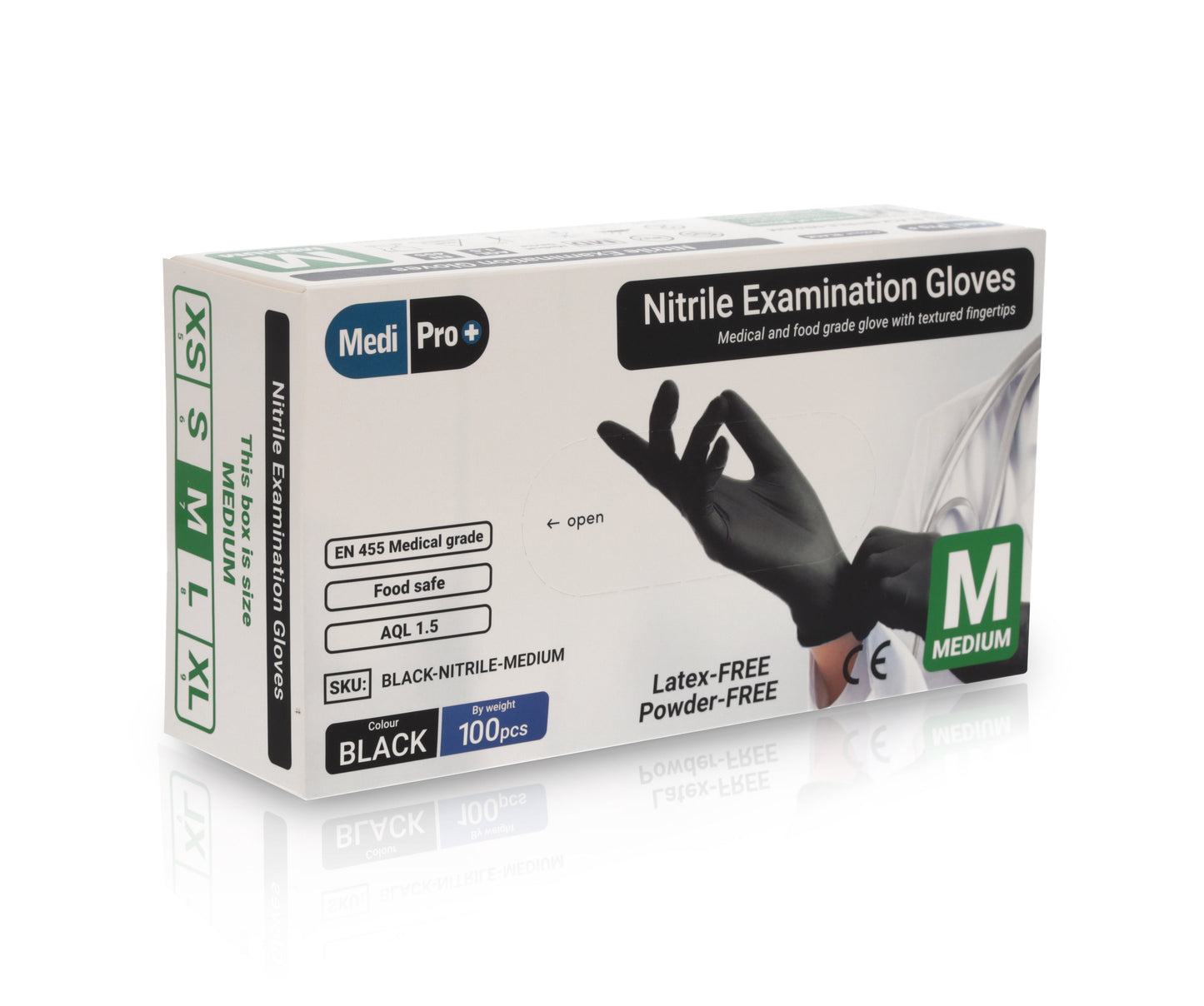 Black Nitrile Medical Gloves