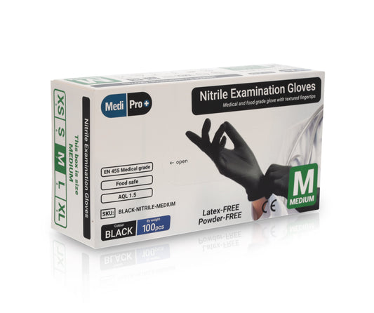 Black Nitrile Medical Gloves