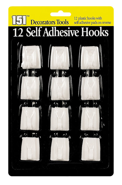 12 Self Adhesive Hooks