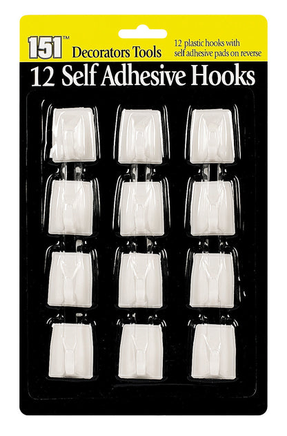 12 Self Adhesive Hooks