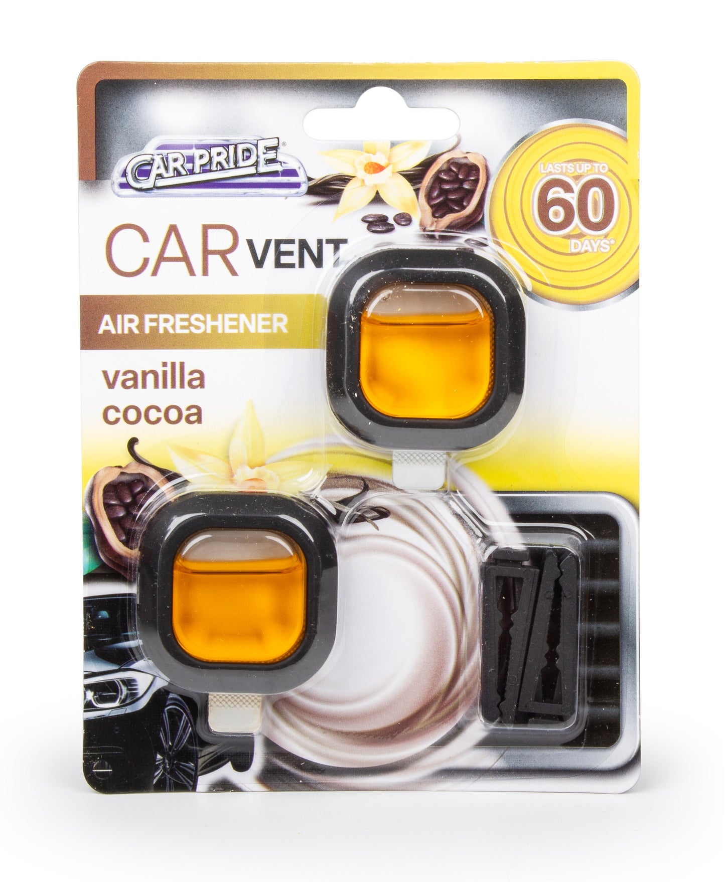 Car Pride Car Air Freshener Twin Pack Vanilla Cocoa 4ml