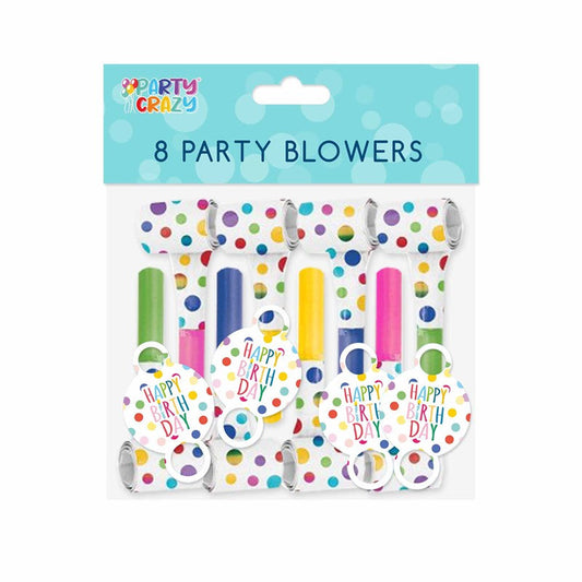Party Crazy 8 Party Blowers