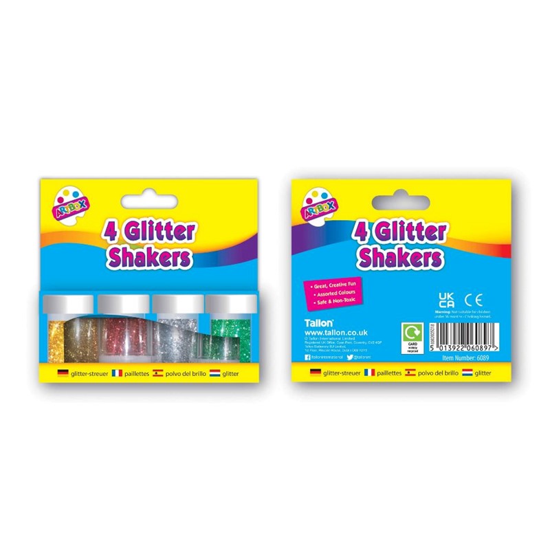 4, 8 Gramm Glitter Shakers