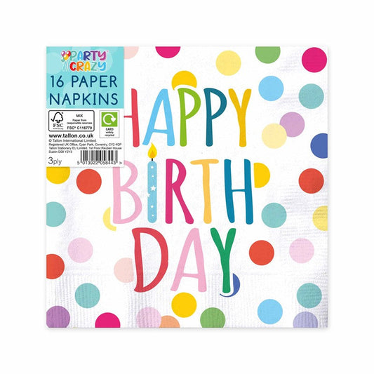 Party Crazy 16 Paper Napkins