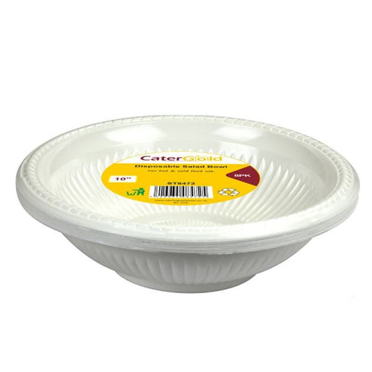 Reusable Plastic Salad Bowl 10" 8pk