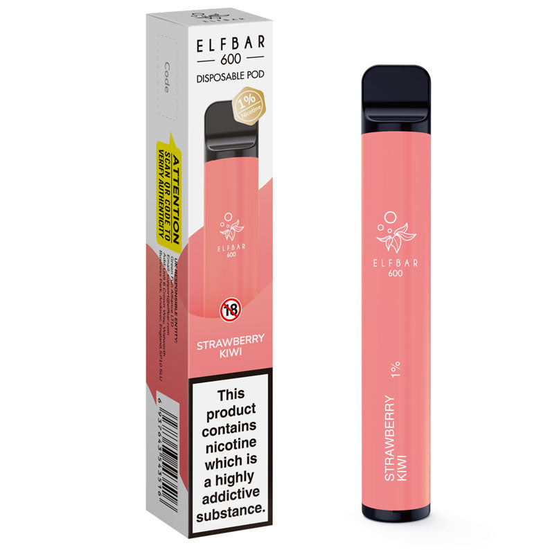 Elf Bar 600 Disposable Device 10mg (1%) - Apple Peach