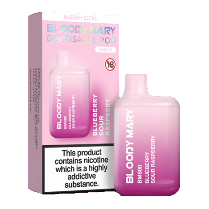 Bloody Mary BM600 Disposable Vape Blueberry Sour Raspberry