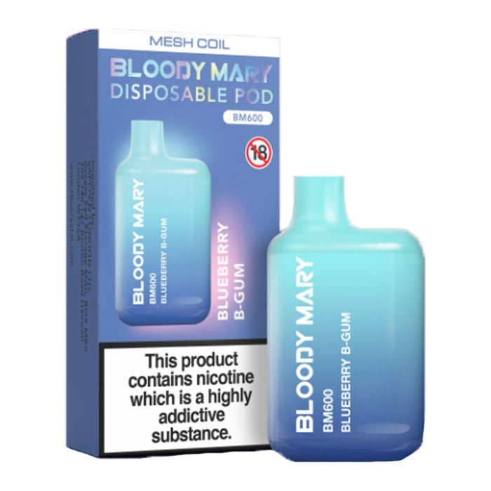 Bloody Mary BM600 Disposable Vape Blueberry B-Gum