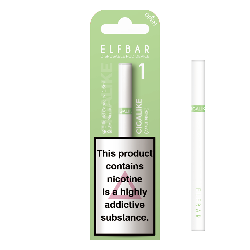 Elf Bar Cigalike Disposable Vape Device - Apple Peach