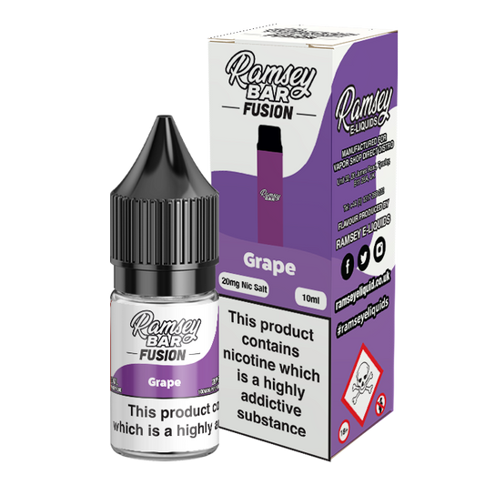 Ramsey Bar Fusion Grape 10ml Nic Salt