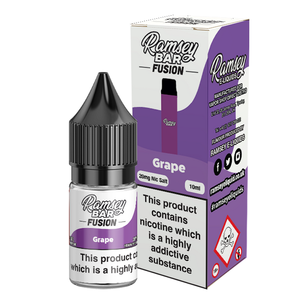 Ramsey Bar Fusion Grape 10ml Nic Salt
