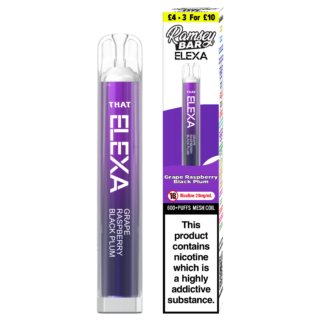 Ramsey Bar Elexa Disposable - Grape Raspberry Black Plum