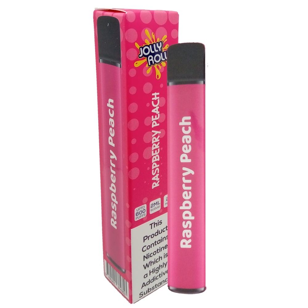 Jolly Rolly 600 Puff Disposable Vape Device - Raspberry Peach